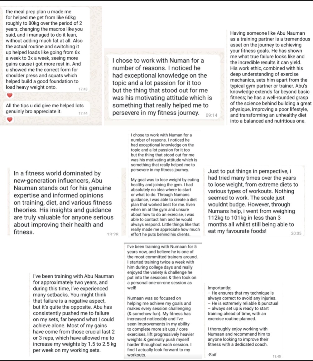 Client testimonials